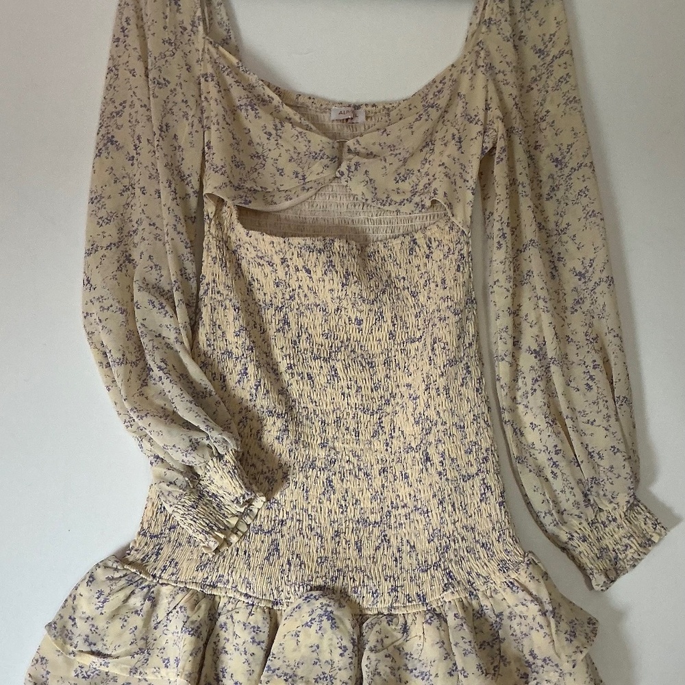 Alive Girl NWT coquette ballet core summer dress  lavender floral print size 12
